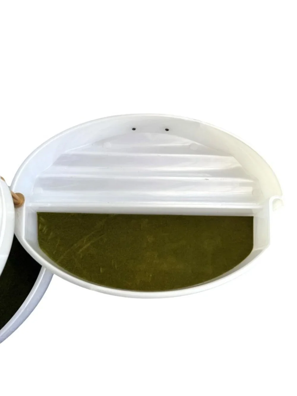 Vintage Rialto of New York White Pearlized Lucite Jewelry Box 1960s 9”